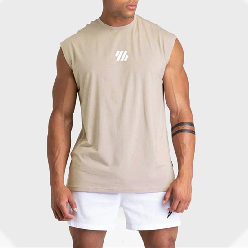 Product Introduction of 2024 Summer new Gym Vest Men Bodybuilding Sleeveless Sports Tank Top quick-drying mesh Fitness Running Tank Top men Clothes 8