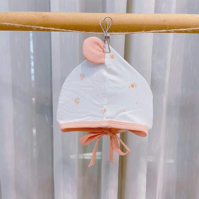 Nous - Phụ kiện mũ, bao tay chân màu trơn và hoạ tiết cho bé sơ sinh chất liệu petit 4