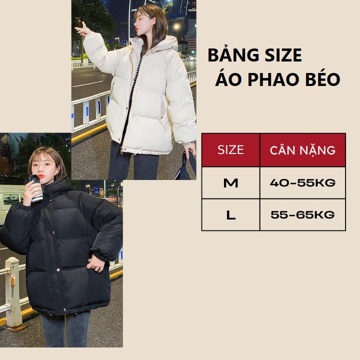 Product Introduction of Áo phao béo nữ có mũ chất Poly Cotton Trơn Trần Bông Siêu Ấm, Áo Phao Béo Nữ Hàn Quốc 2023 0