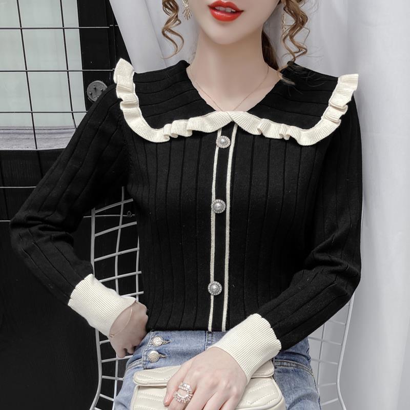 Product Introduction of Áo Len Mặc Trong, Hàng Mới Về 2024, Phong Cách Phương Tây, Dáng Ôm, Thời Trang, Dễ Phối Đồ, Vừa Vặn Thư Giãn, Cổ Búp Bê, Đồ Len, Áo Nữ 3
