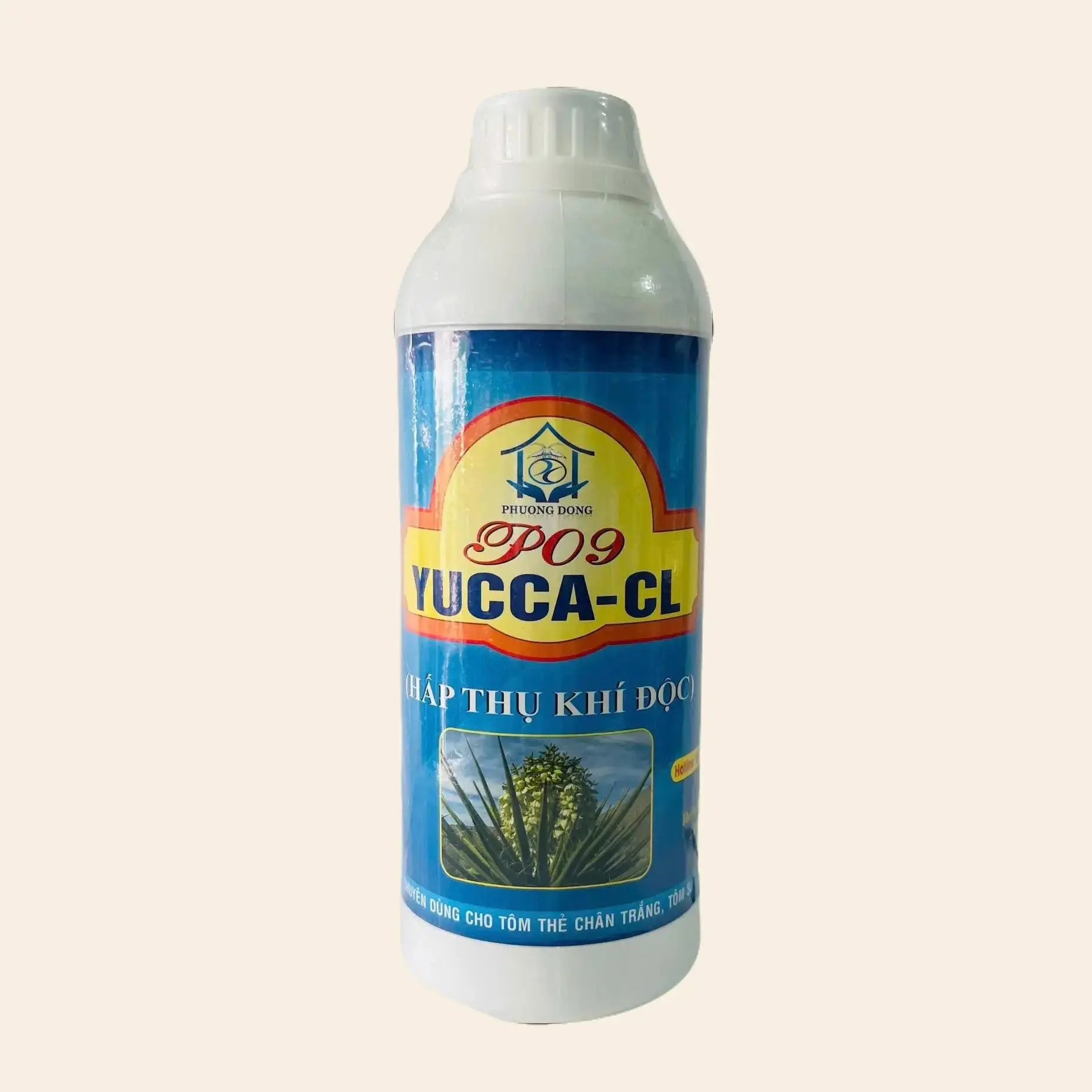 Chai 1 lít YUCCA  hấp thụ khí độc NH3, H2S , hổ trợ xử lý bọt khí, váng bọt lợn cợn trong ao, giúp màu nước đẹp,tăng hàm lượng oxy trong ao nuôi , thúc đẩy quá trình phân hủy các chất  hữu cơ trong nước và bùn đáy ao nuôi do phân