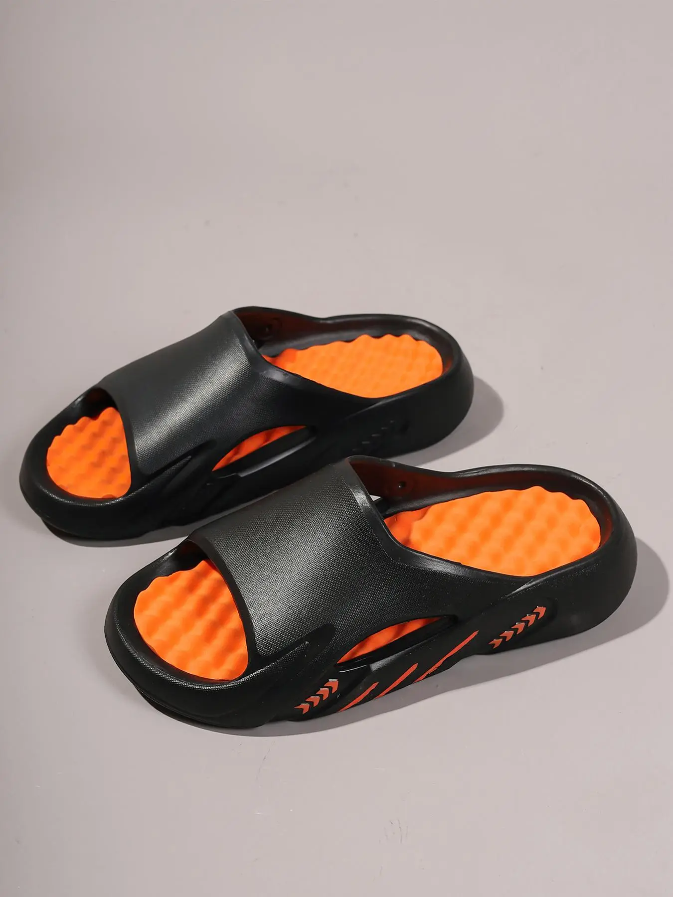 Men's Casual Plain Color Slides, Breathable Comfortable Non-slip Slippers, Fashionable Slides for Indoor & Outdoor Wear, Walking Shoes