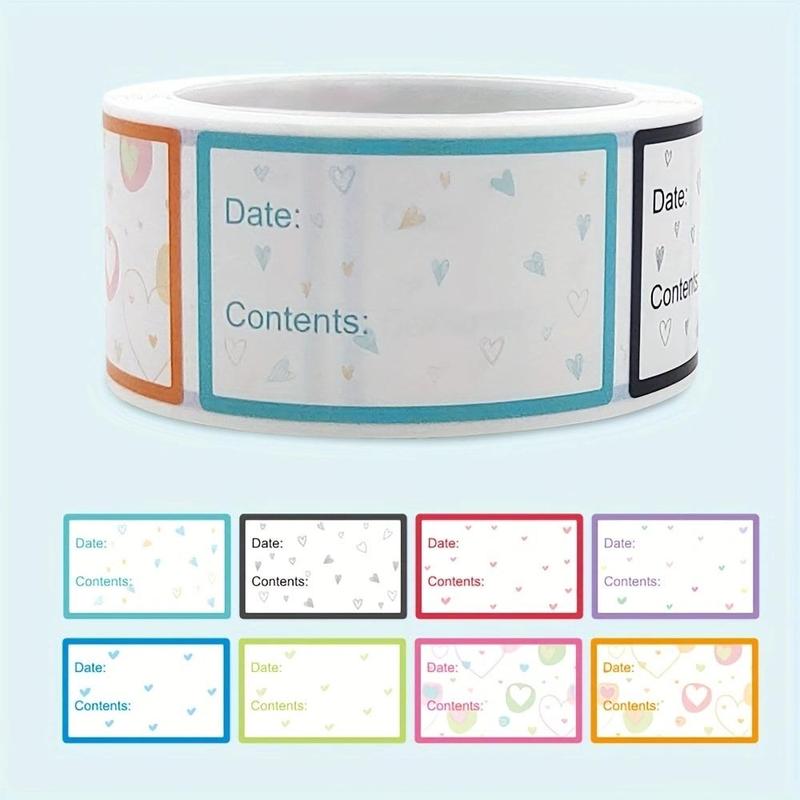 Food Safety Date Sticker, 200pcs/roll Freezer Storage Food Date Label Sticker, Colorful Blank Marker Sealing Sticker for Book, Refrigerator Reminder Food Storage Labels 6