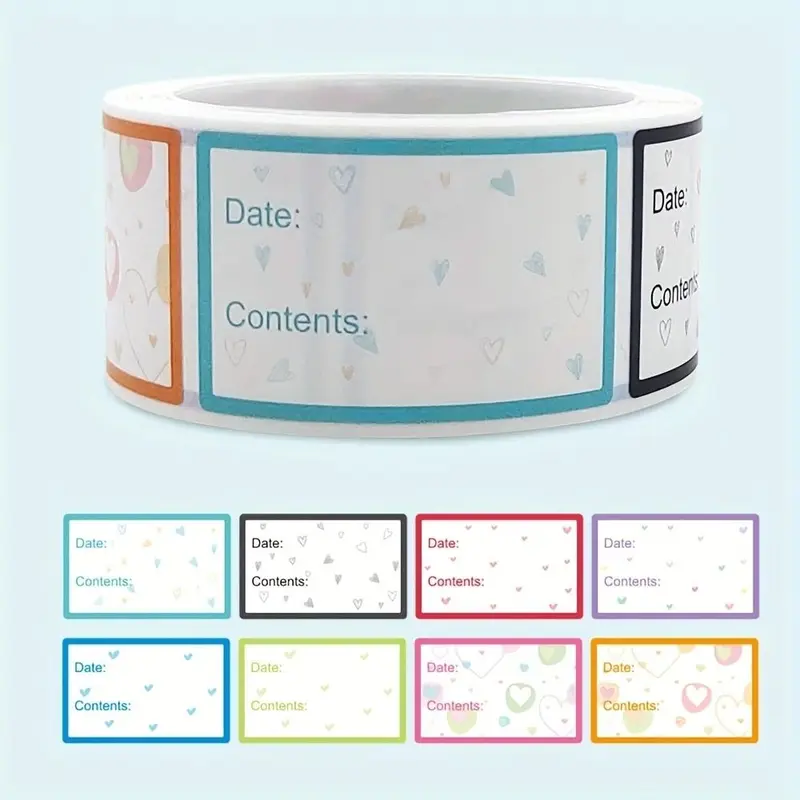 Food Safety Date Sticker, 200pcs/roll Freezer Storage Food Date Label Sticker, Colorful Blank Marker Sealing Sticker for Book, Refrigerator Reminder Food Storage Labels,  Teenage Girl Gifts 6