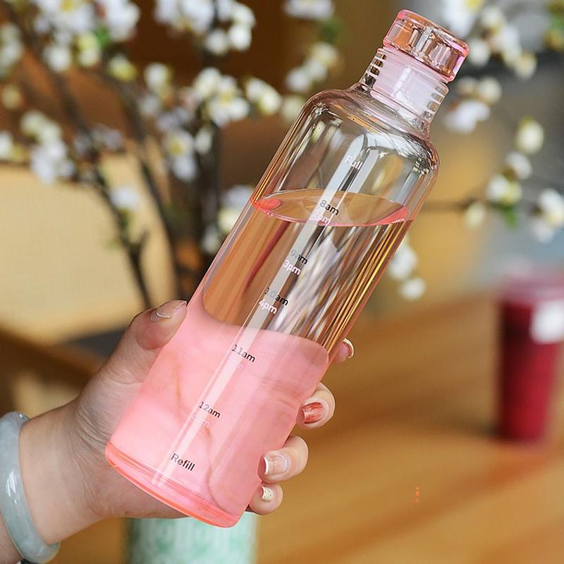 Botol air skala masa mudah alih kalis bocor, lutsinar, untuk - TikTok ...
