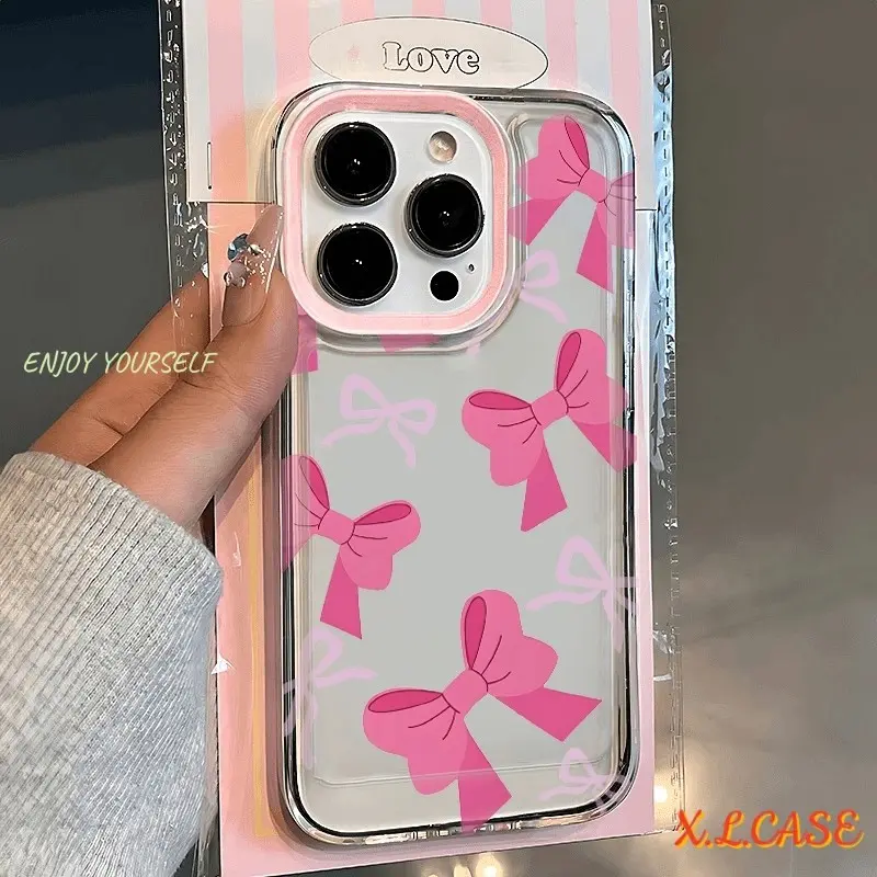 Casing Tahan Guncangan Ikatan Simpul Bagus Kompatibel Untuk IPhone 7Plus XR 16 11 15 Pro 13 11 15 Pro Max 14 12 Pro Max 7 X 6 8 6s 16 15 Plus XS Max SE 2020 Penutup Belakang TPU Lembut Transparan 2