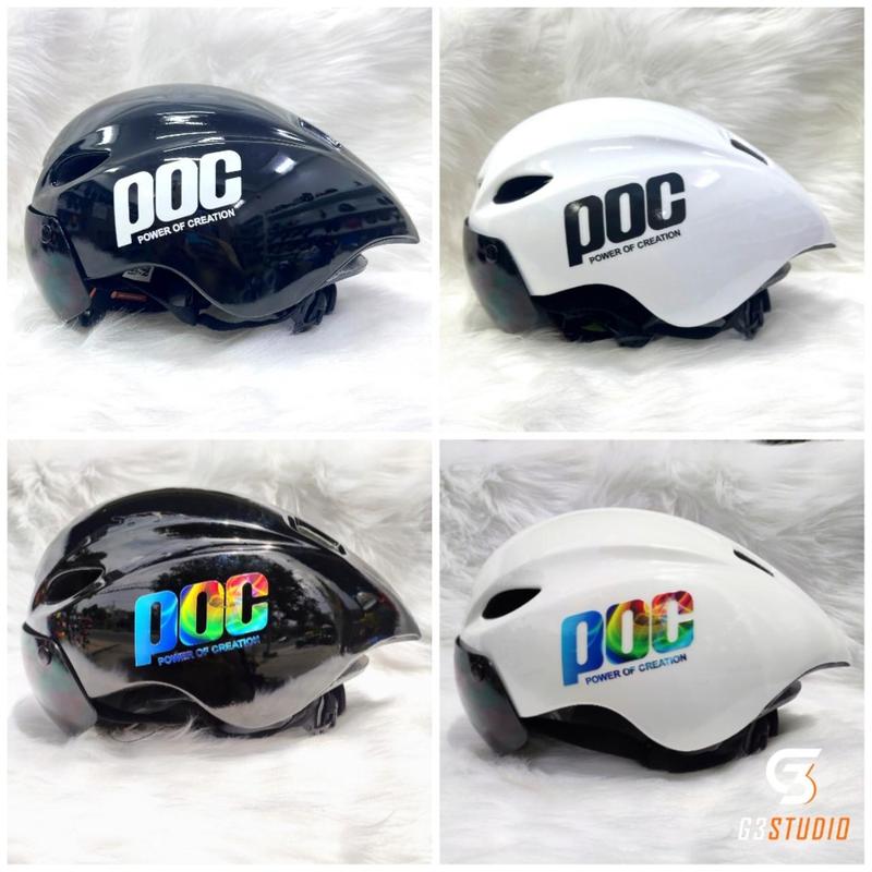 ROC HELMET R16 Độ Tem P.0.C 01 Mũ Bảo Hiểm Xe Đạp Sử Dụng Kính Nam Châm Khoá Hít Nam Châm Chính Hãng BH 12 Tháng Full Phụ Kiện
