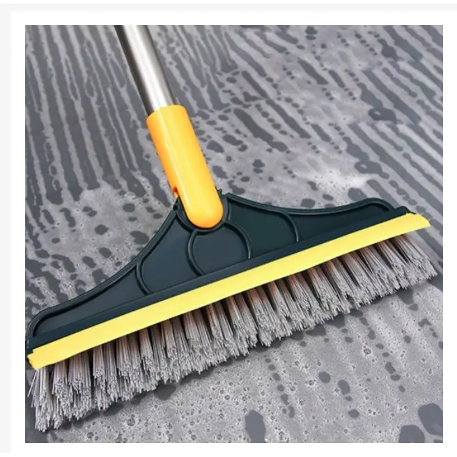 Sikat WC 2 in 1 gagang panjang sapu pembersih lantai Dinding magic broom menyikat kamar mandi 2