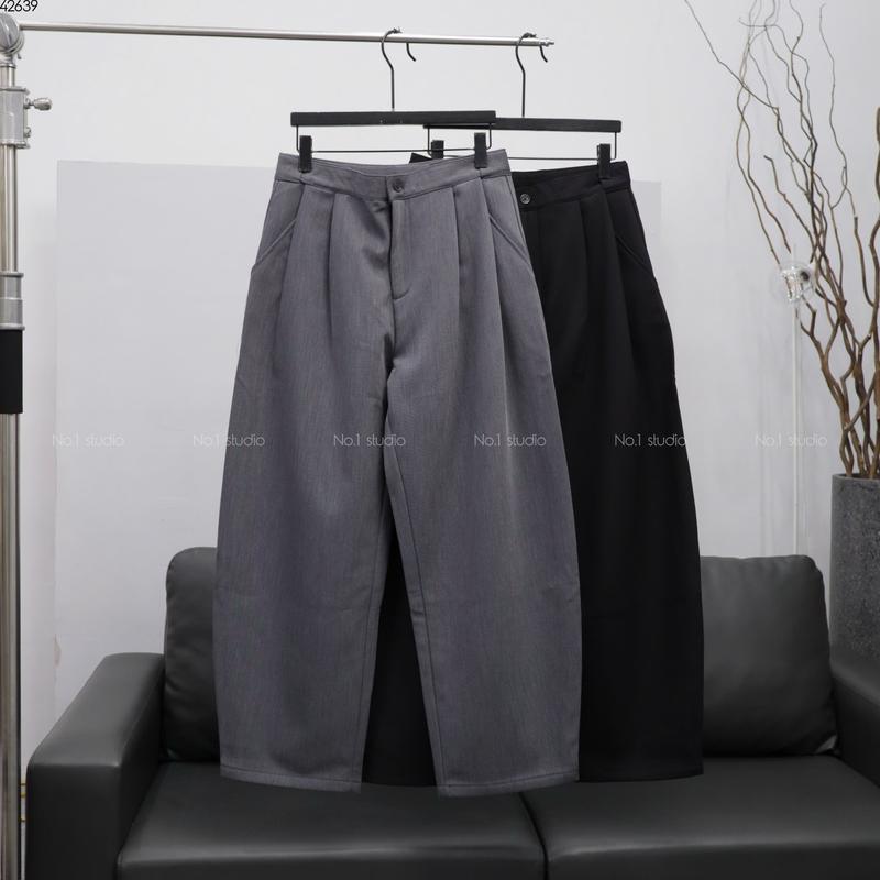 Quần vải No.1 Studio quần vải lót nỉ ống rộng ST718/2128 Menswear Nam