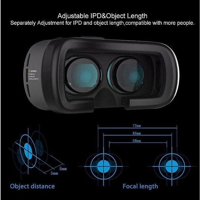 Ống kính 3D VR BOX Kính thực tế ảo Google Cardboard Điều khiển từ xa Bluetooth…