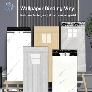 Wallpaper dinding VINYL Marble 40 x 90 cm / 30 x 60 cm Lantai Vinyl Marbel Granit / Stiker Lemari Cabinet Marbel High Quality Pvc