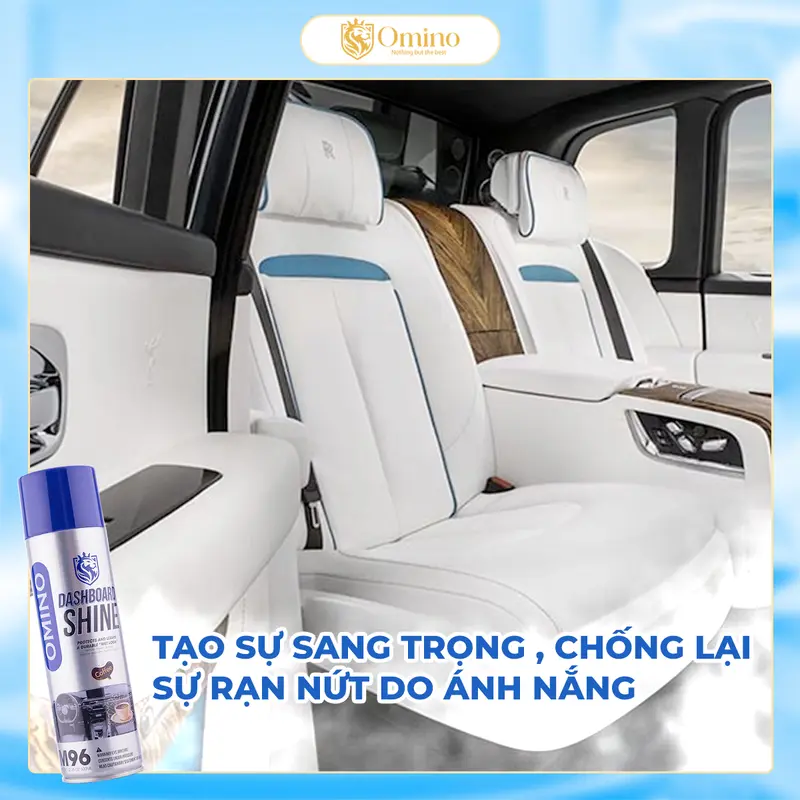 Xịt Bóng Nội Thất , Sử Dụng Cho Bề Mặt Da - Nhựa - Nhựa Nhám - Thơm Mùi Cafe OMINO 6