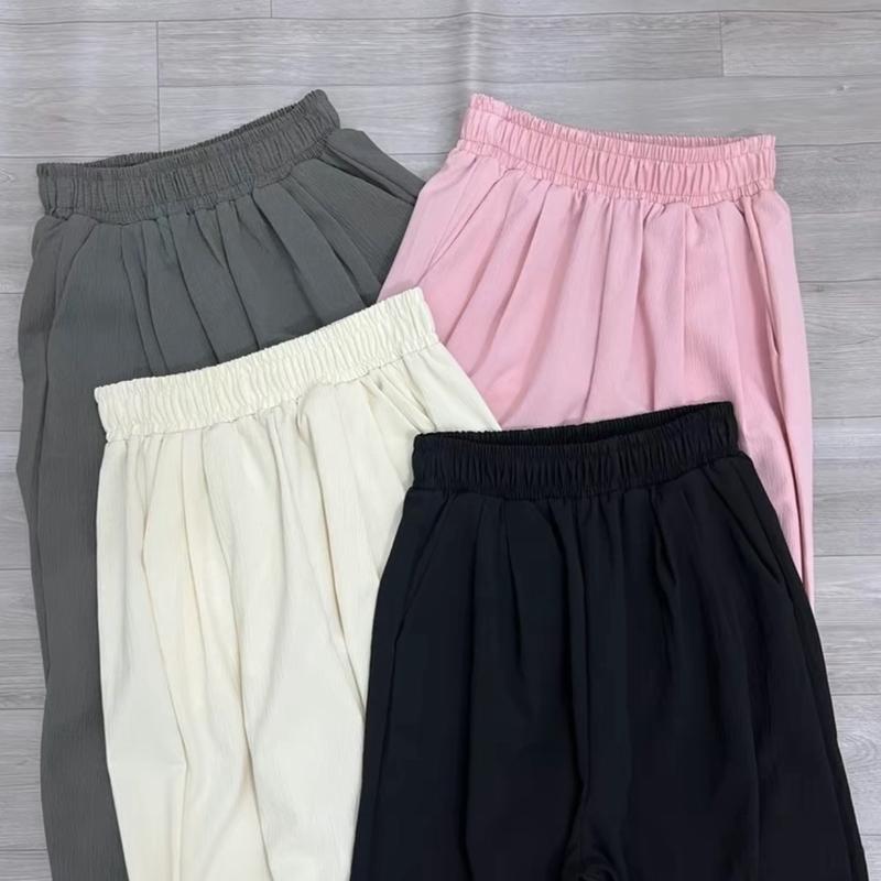 [SALE LỚN] [COMBO 2 QUẦN + Lẻ 1 Quần]. Quần Ống Rộng Nữ Lưng Cao Vải Đũi Dáng Suông Unisex Cap Cao 4 Màu Ong Women Pants. 6