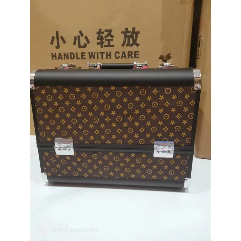 [FREESHIP] Cốp Nhôm 3 Tầng Size To (37x23x28 ) Đựng Đồ Nail Mi Phun xăm Trang điểm Cốp To Đựng Vừa Máy hơ T2,T8 4