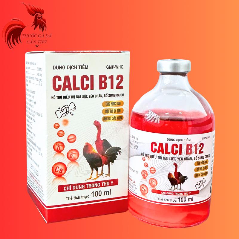  Canxi B12 Khắc tinh gà té gió yếu chân 100ml - Hỗ trợ gà chắc xương dày cốt trụ vữn mặt đỏ tăng bo lì đòn 