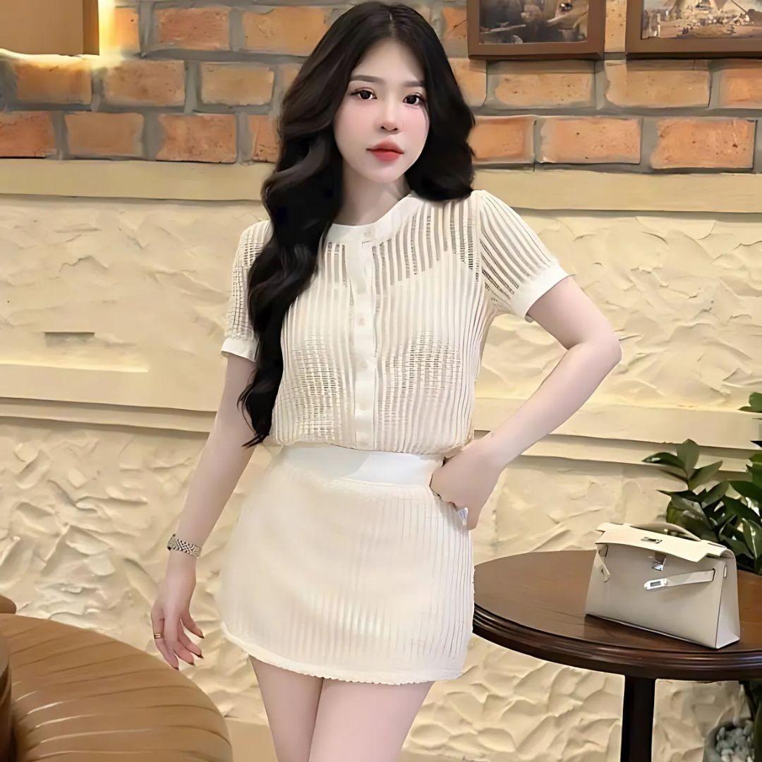 áo ren Chân váy ngắn