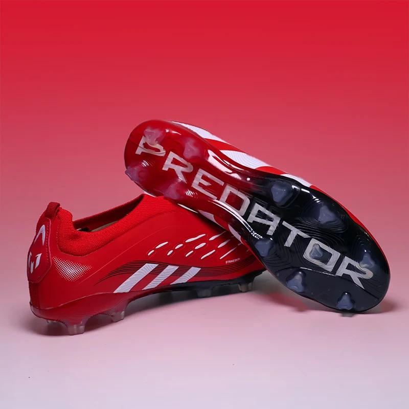 Mens Soccer Shoes Turf Soccer Cleats for Kids With-out Lace Sneakers TF/FG Training Football Boots Chuteira Campo 0