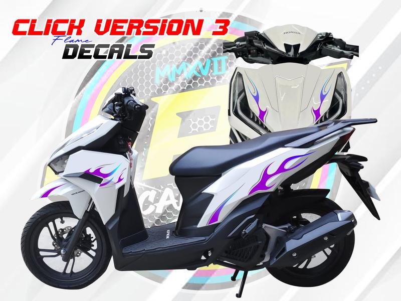 Honda Click Version3 - FLAME - Decals Sticker - High Quality - TikTok ...
