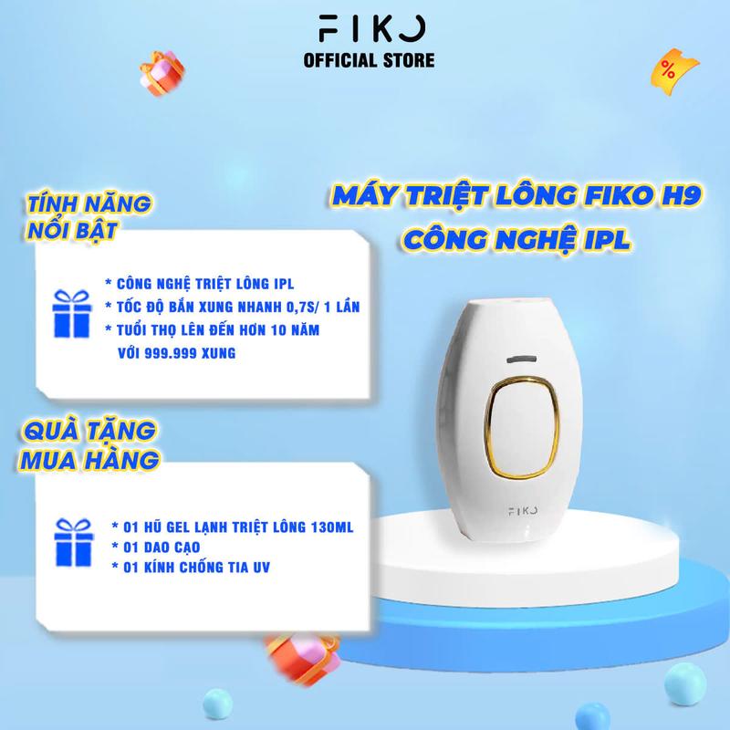 Máy triệt lông FIKO H9 có che tên - Công nghệ IPL - Tặng một hũ gel lạnh triệt lông - Bảo hành 12 tháng