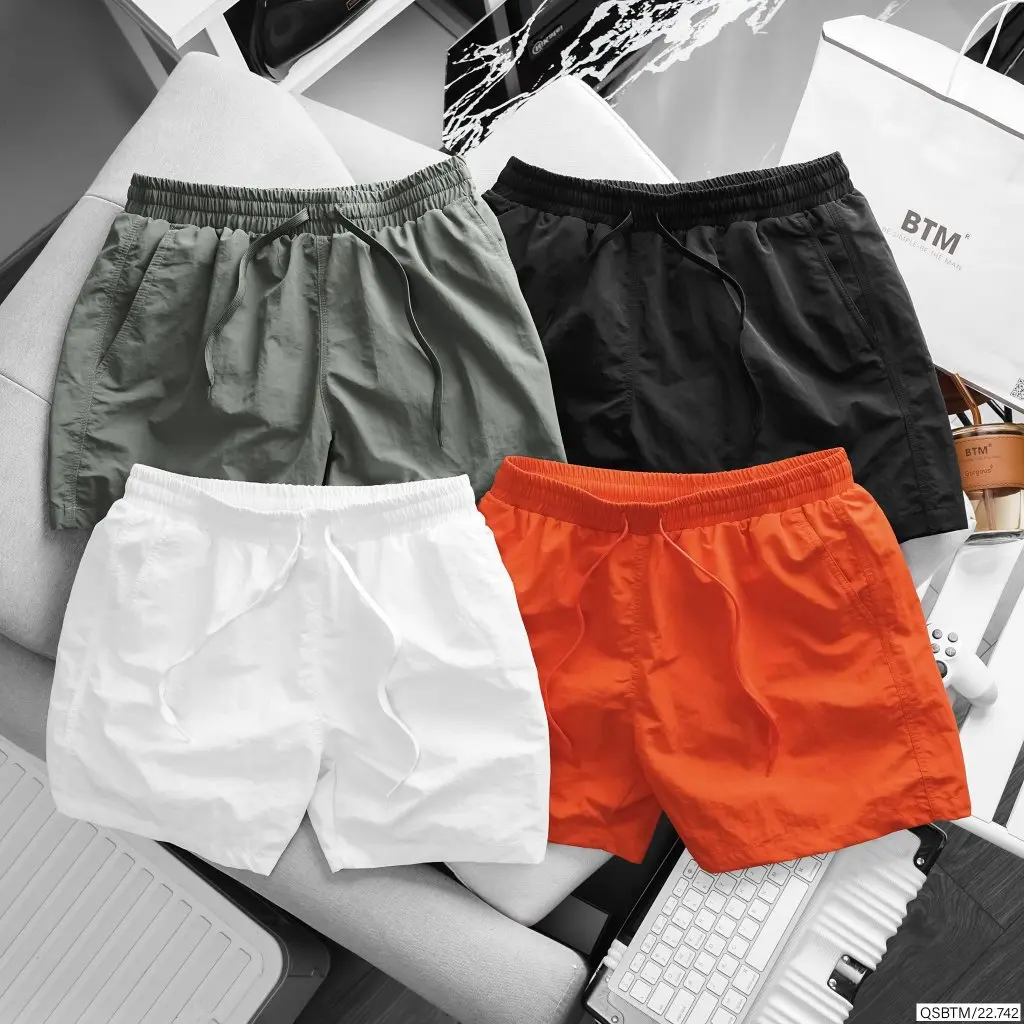 Quần short đi biển, quần bơi dáng ngắn unisex, 5 màu basic 27742