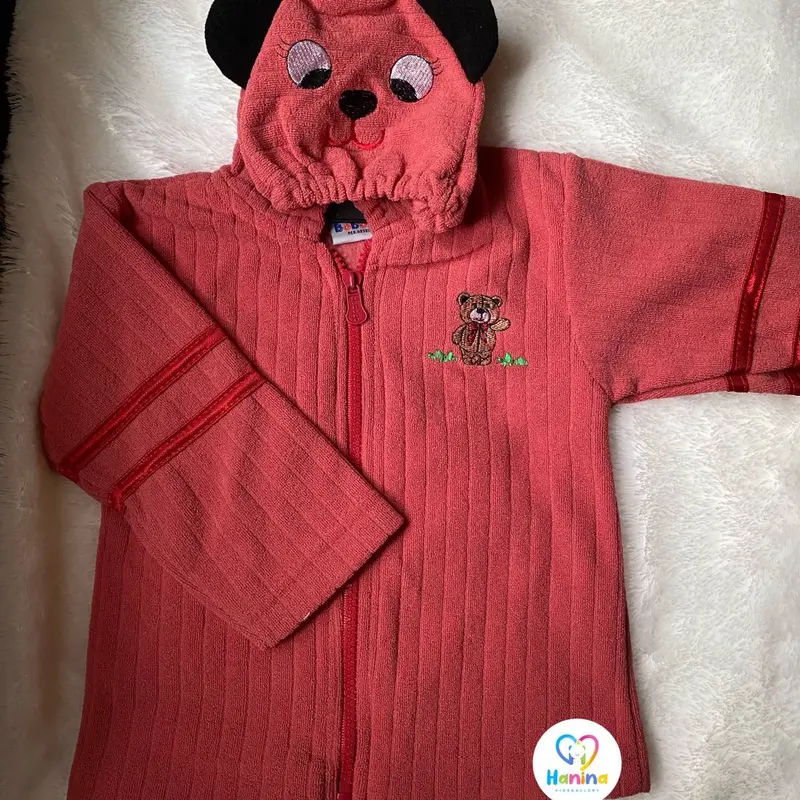 Jaket Bayi & Anak Motif dengan topi 1