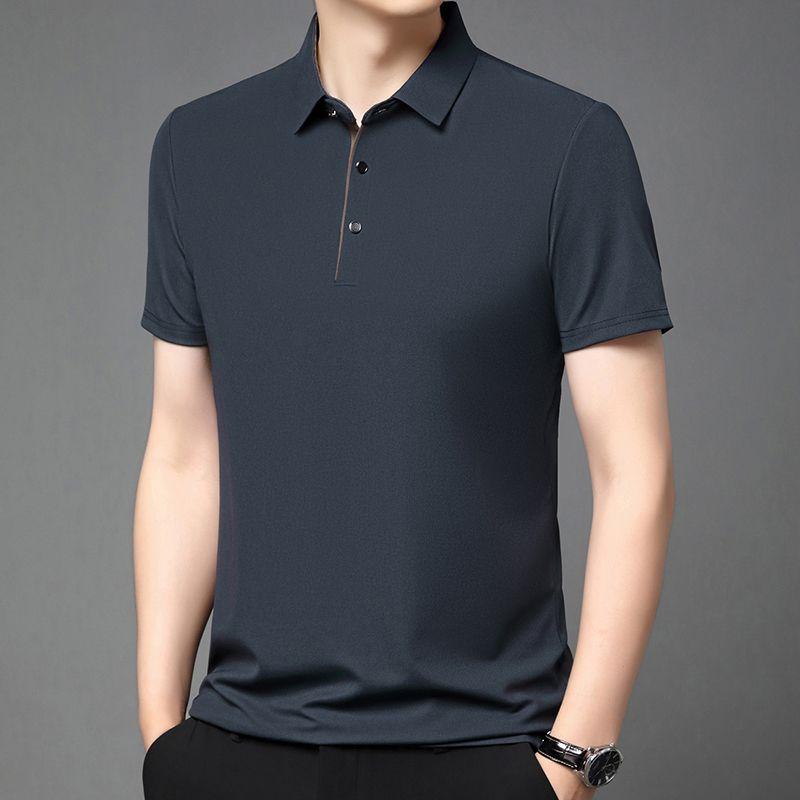 Áo Thun Polo Nam, ngắn Tay, Cao Cấp, Thích Hợp Cho Mùa Hè 2024, Phong Cách Doanh Nhân, Tay Lửng Áo, Đeo Vai, Quần Áo Nam 6
