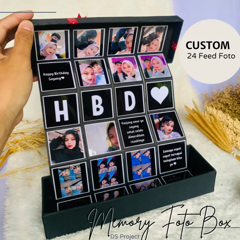 Memory Foto Box Foto Custom Buat Kado PAcar / Sahabat / Bestie Ulang Tahun / Anniversary 0