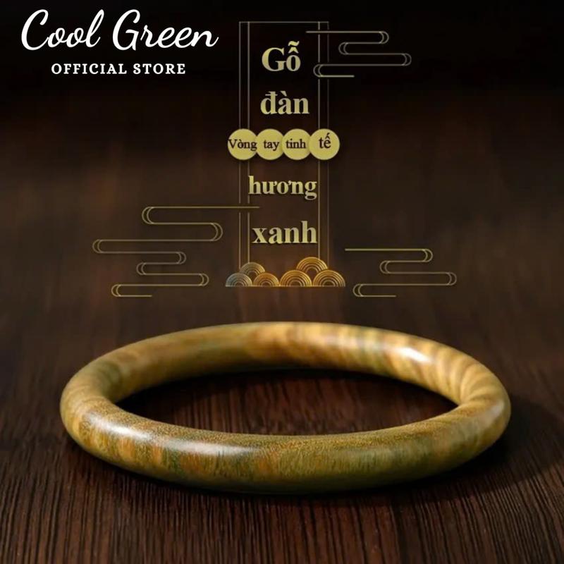 Vòng tay gỗ đàn hương xanh Vòng Tay Phong Thủy phong cách đơn giản nhưng trang nhã và quý phái