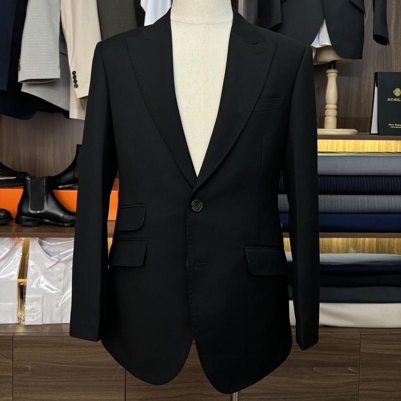 Thuận May Đo-bộ vest form dáng châu Âu cổ điển-màu Đen vải wool- size từ 55-83kg 0