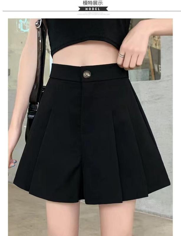 Product Introduction of Fat Girl Wide Leg Pants in Stock 2024 Summer plus Size Plump Girls Pleated Shorts High Waist Outer Wear A-line Wide Leg Pants Small Casual Hot Pants 21