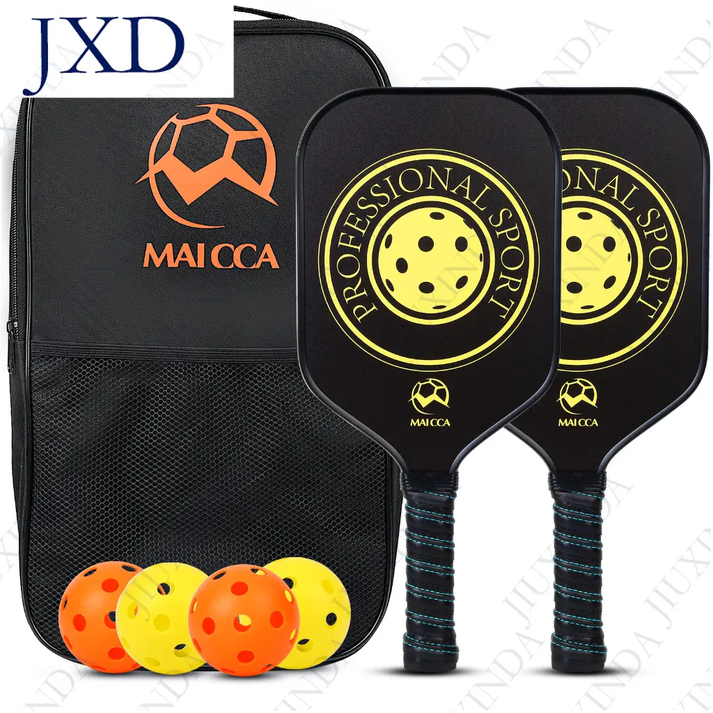JIUXINDATT Pickleball Paddles USAPA Approved Set Rackets Honeycomb Core 4 Balls Portable Racquet Cover Carrying Bag Gift Kit Indoor Outdoor