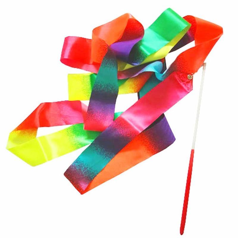 Product Introduction of 2m 4m Gymnastics Colored Ribbons Colorful Gym Ribbons Rhythmic Gymnastics Equipment Dance Ribbon Ballet Streamer Twirling Rod 1