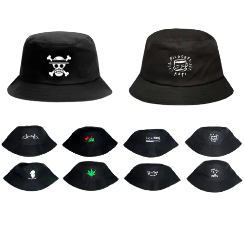 TERMURAH TOPI BUCKET HAT BORDIR PREMIUM / MOTIF SABLON BADAS MESSED UP PRIA WANITA DEWASA