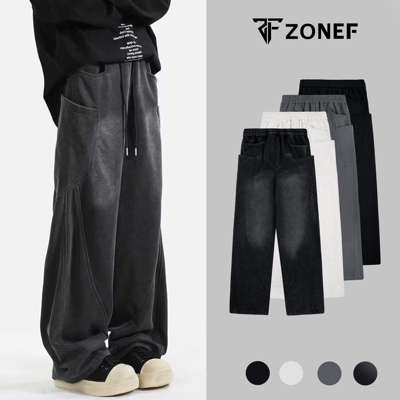 CÓ BIGSIZE QUẦN NỈ WASH RETRO FORM RỘNG UNISEX Quần Nỉ 2 Da Đứng Form Co Giãn Tốt- MENSWEAR PANTS