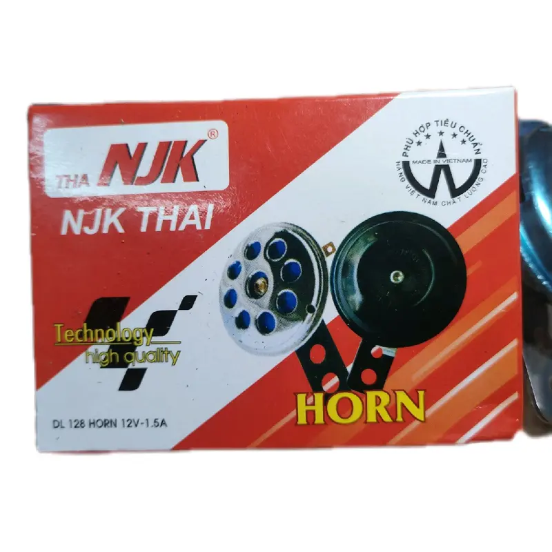 Kèn Thái NJK Lắp Được Tất Cả Các Dòng Xe Số,Xe Ga, Moto, Tiếng Kêu To,Trong 12V Phụ Kiện Inox còi xe 3