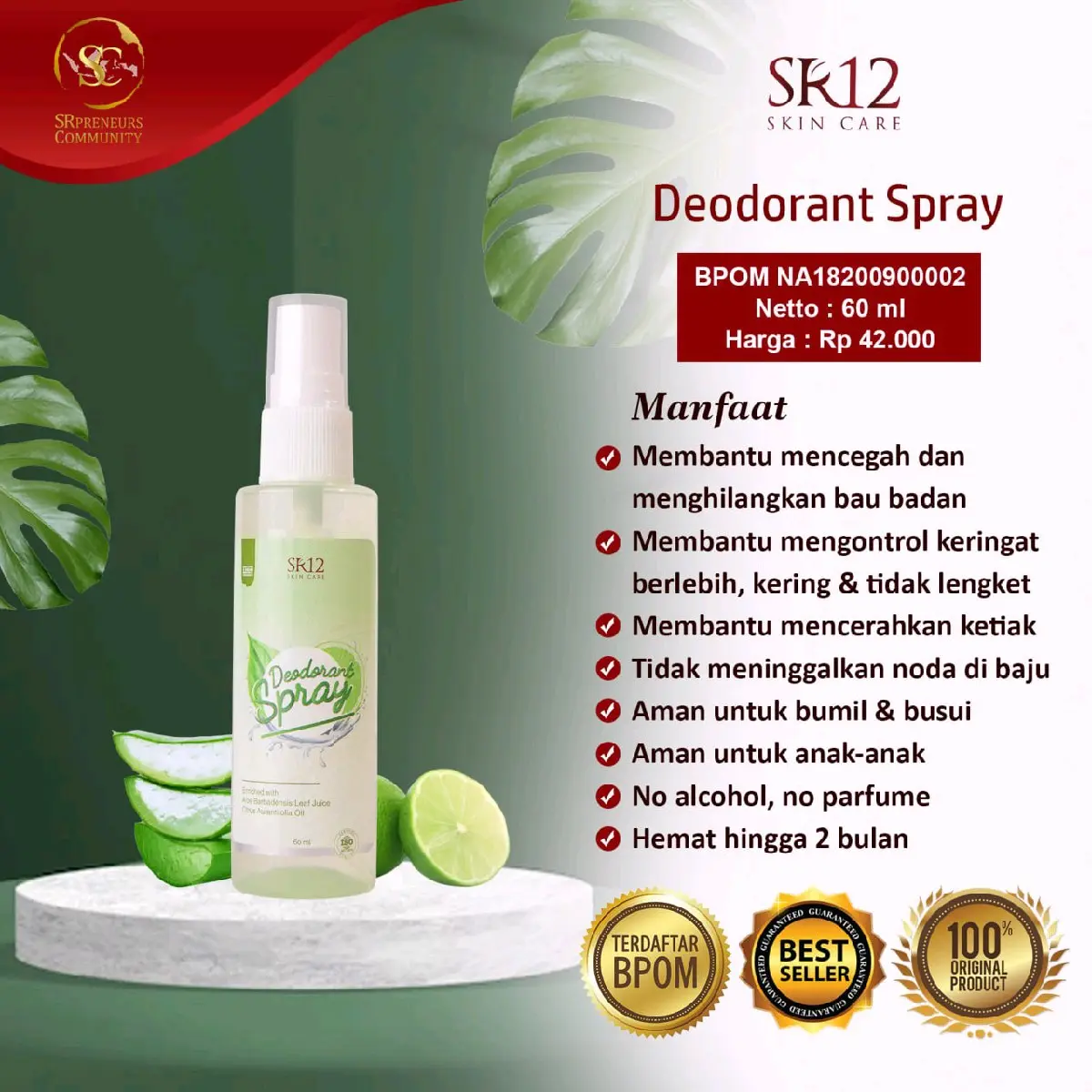DEODORAN SPRAY SR12