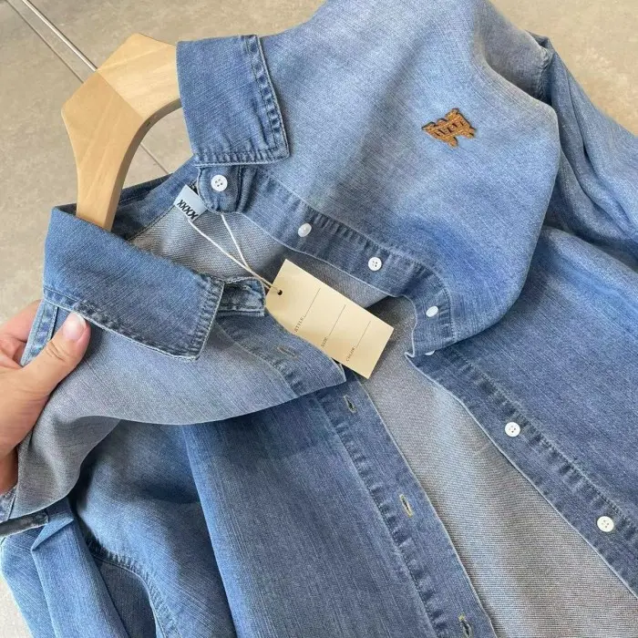 43DD Real Pic! Kemeja Oversize Jeans Kasual Basic Mode Import 159
