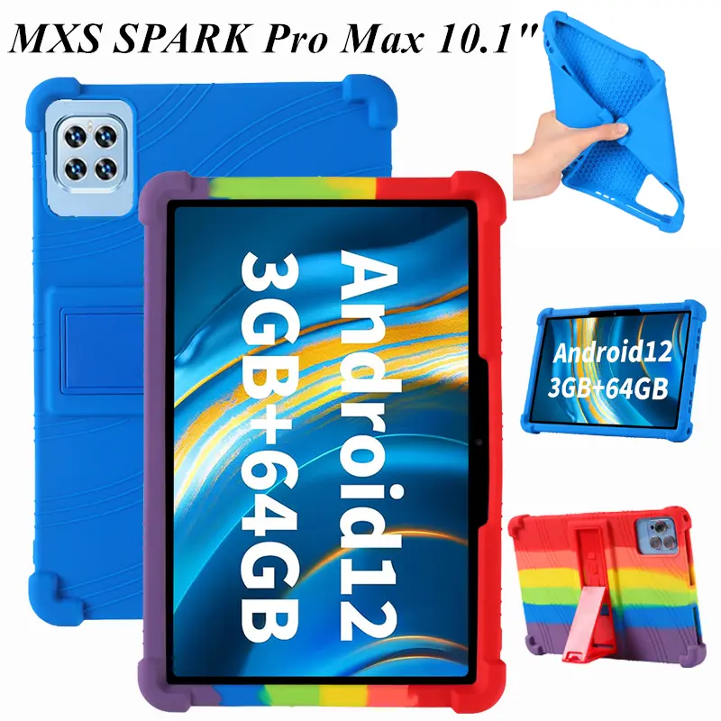 For MXS Spark Pro Max 10.1 Inch Adjustable Shockproof Bracket Cover 4 One Thickened Cornors Silicon Protective Case