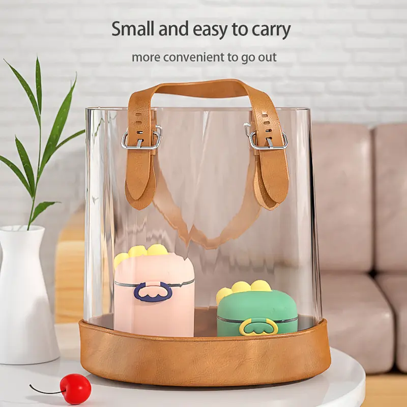 LAKOE Tempat susu bubuk bayi kotak susu milk powder container green pink 5