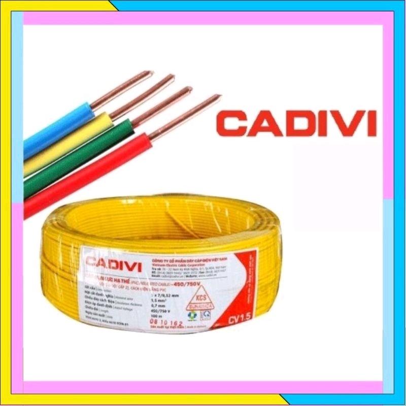 Dây điện đơn mềm Cadivi CV 1mm, 1.5mm, 2mm, 2.5mm bán mét lẻ