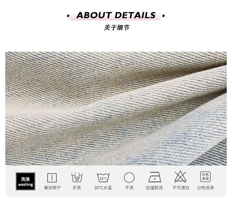 Product Introduction of Quần Jean Ống Rộng, Phong Cách Cổ Điển Mỹ, Dành Cho Nữ, Màu Xanh Dương, Dáng Rộng Vừa Vặn, Cắt Thẳng, Cạp Cao, Bó Sát, Xếp Ly, Quần Lau Nhà, Thời Trang Ins Women Pants 4