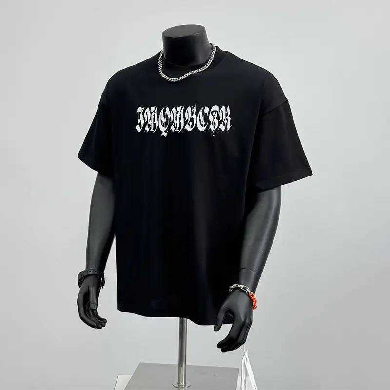 Áo Thun Ngoại Cỡ Thiết Kế Rộng Thùng Thình Cổ Điển Thường Ngày Chất Liệu 100% Cotton, Áo Cổ Thuyền Cho Nam Và Nữ, Unisex 3