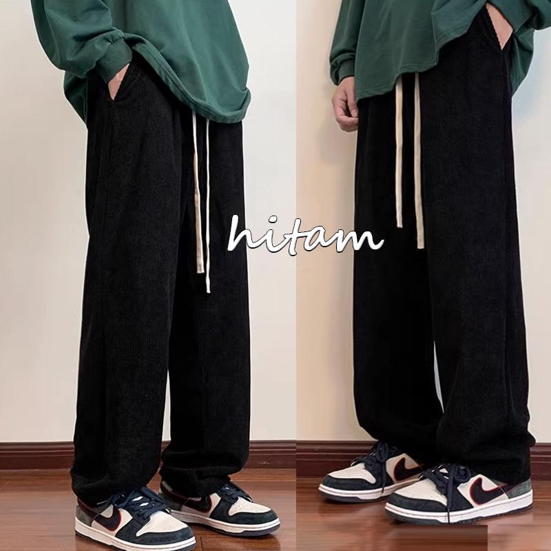 Product Introduction of celana corduroy pria celana cargo corduroy pria celana korea Celana Kasual hitam Casual Model lurus pria celana korduroy Mode retro gaya Korea kain tahan kerut Mode untuk Korduroi Celana Kasual celana kargo premium celana gombrang pria 9