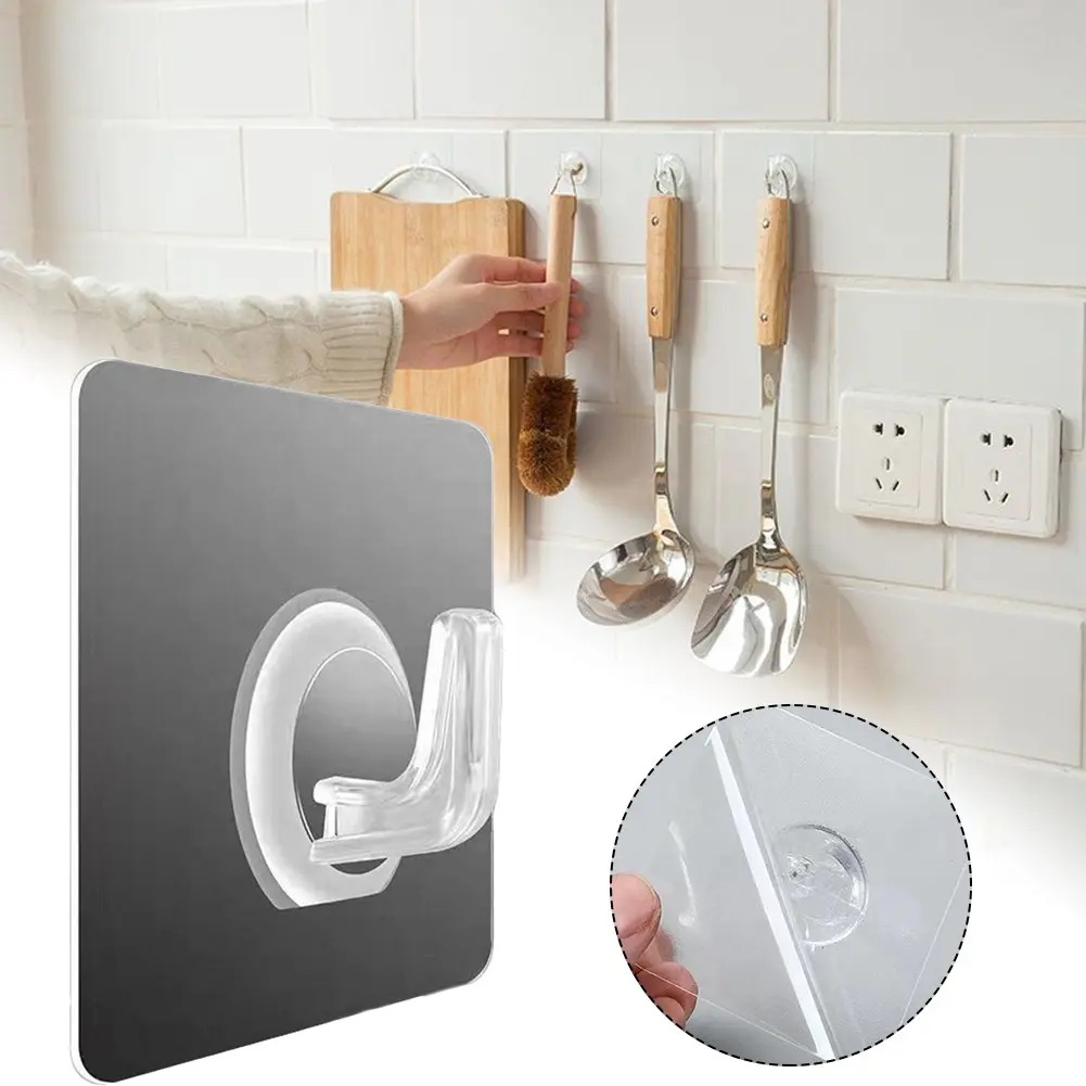 Wall Hook Strong   Transparent Suction Cup Heavy Load Rack