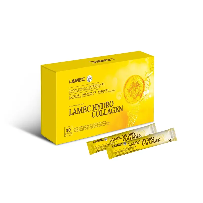 Lamec Hydro Collagen Hộp 30 Gói Giúp Bổ Sung Collagen Cho Da, Cải Thiện Độ Đàn Hồi Cho Da 1