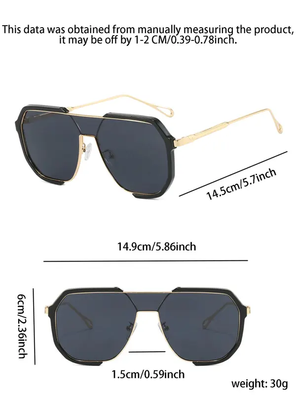 Sunglass Trends 2024 Flat Top Frame Sunglasses for Women, Stylish Aviator Designer Sunglasses for Men, Chic Travel Essentials, Driving Back To School, for Fall, 80s Fashion 5