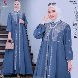 COD Rabbani dress Crincle airflow mix bordir premium // Gamis Malaysia Kekinian // Dress kondangan terbaru 2023 // Gaun pesta wanita Dewasa // Outfit wanita remaja termurah // Baju Lebaran wanita trend 2023 // Fashion Wanita Muslimah Viral Tiktok Simple