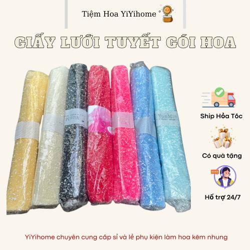 Cuộn Lưới Tuyết 3.6M Gói Hoa, Cuộn Lưới Bó Hoa Trang Trí DIY Handmade YiYihome