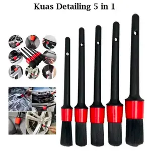 Kuas Detailing Set 5in1 Kuas Sikat Pembersih Sela Interior Mobil Detailing Brush Set