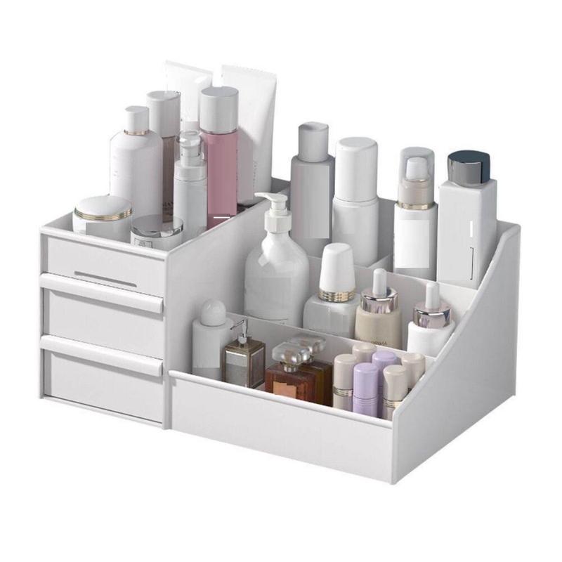 Kệ Nhựa Đựng Mỹ Phẩm 3 Tầng 2 ngăn  kéo Chất Liệu Nhựa Hộc chia Ngăn Đựng Cọ, Son Môi, Lưu Trữ vât dụng Cá Nhân Nhỏ Gọn Kitchen keg i kep hoi kệ  đựng gỗ  đựng